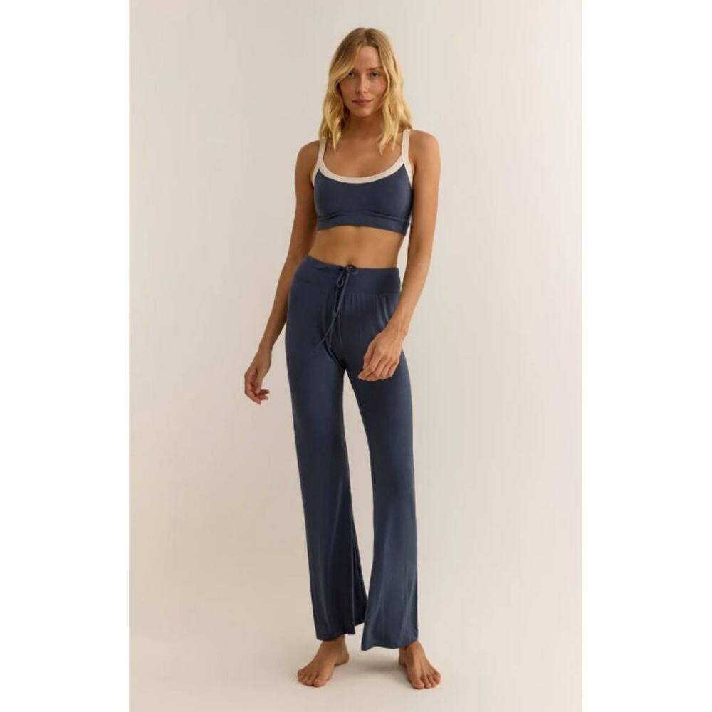 Z Supply Cloud Nine Soft Wide Leg Jersey Lounge Pant Large Supernova Gray